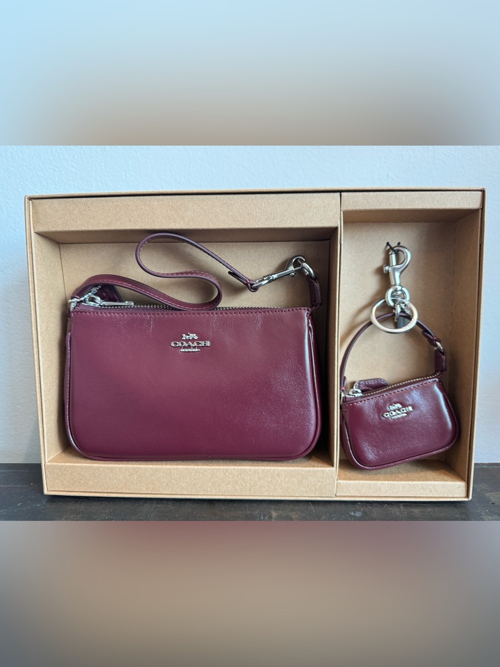 Coach Nolita 19 bag and charm in box set